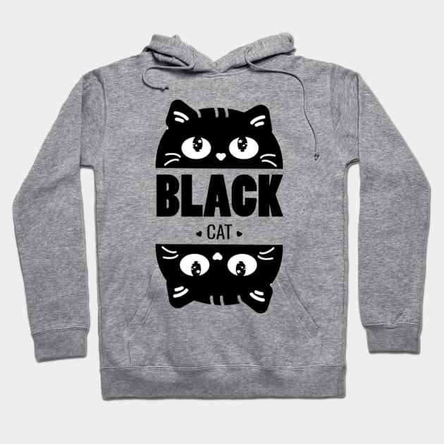 Black cat Hoodie by nahomi_sanchez